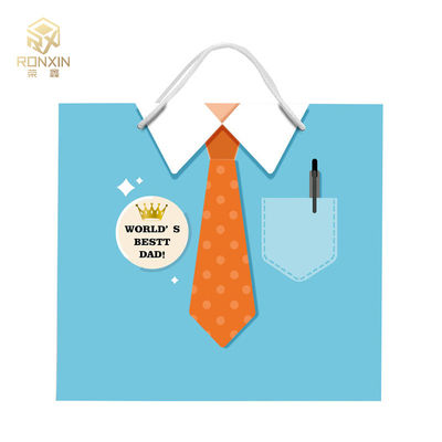 Panton Color Art Paper Bag , Happy Fathers Day Gift Bags With FSC Certificate
