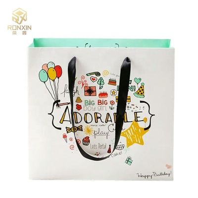 Recyclable Gorgeous Birthday Gift Paper Bag Promotional In Various Colors