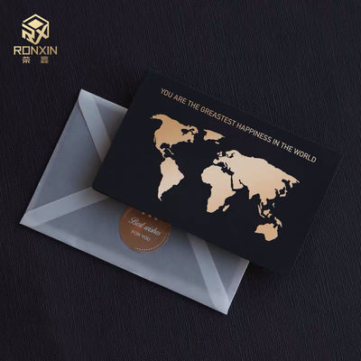 Pantone Color Laser Cut Wedding Cards Art Paper Hot Stamping